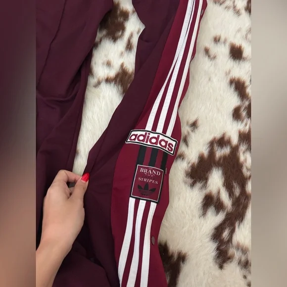 Adidas Maroon Track Pants - Picture 4 of 5